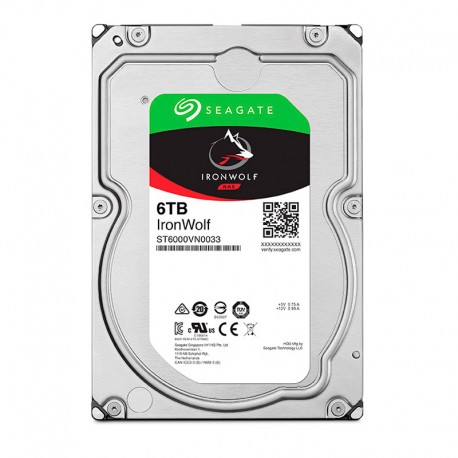 Disco Seagate Ironwolf NAS ST6000VN001 6TB SATA 6Gb/s 5400rpm 256MB 3.5'