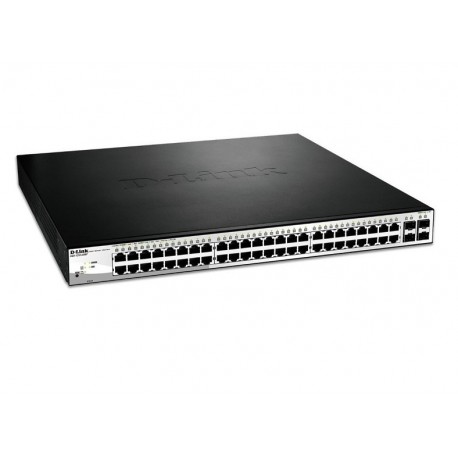 Switch D-Link 48 Puertos LAN GbE PoE 4 SFP L3 DGS-1210-52MP