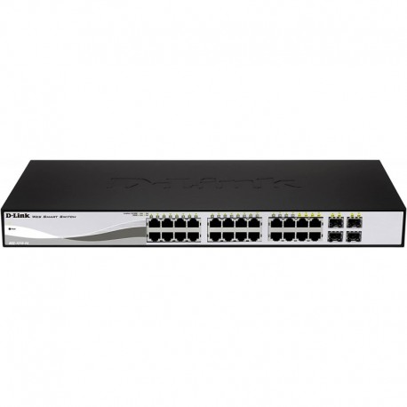 Switch Web Smart D-Link 24 Puertos RJ-45 LAN GbE 4SFP autovoltaje DGS-1210-28