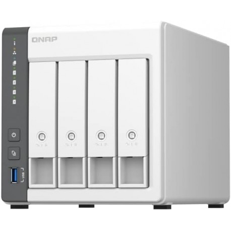 Disco Servidor Nas Qnap 2.0ghz 40tb 4x10 6gb/s 3GBb/s 1-rj45 4gb TS-433-4G-US